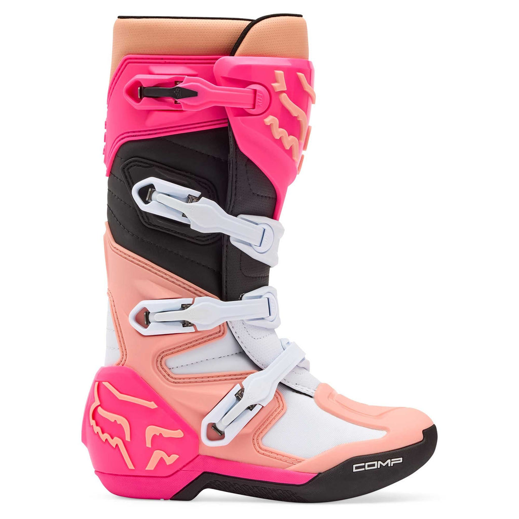 FOX Racing Women's MX Boots - COMP (Pink/Coral/Black/White)