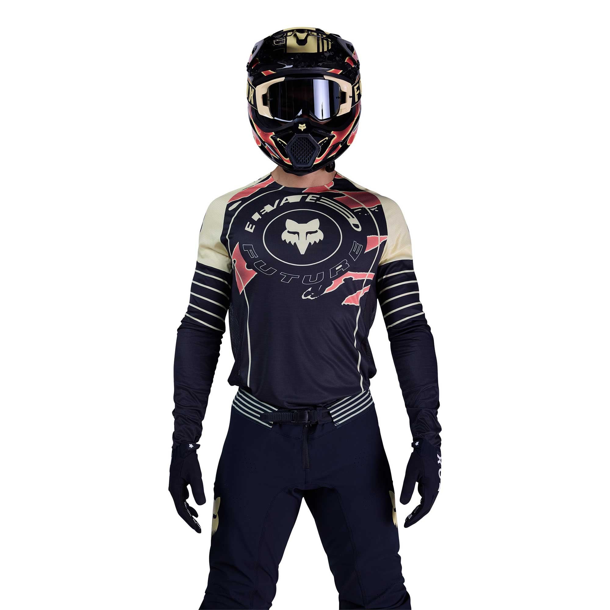 FOX Racing MX Jersey & Pant Kit Deal - FlexAir INNING (Black/Off White/Red)