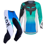 FOX Racing MX Jersey & Pant Kit Deal - FlexAir SPIRE (Aqua/Blue/Black/White)