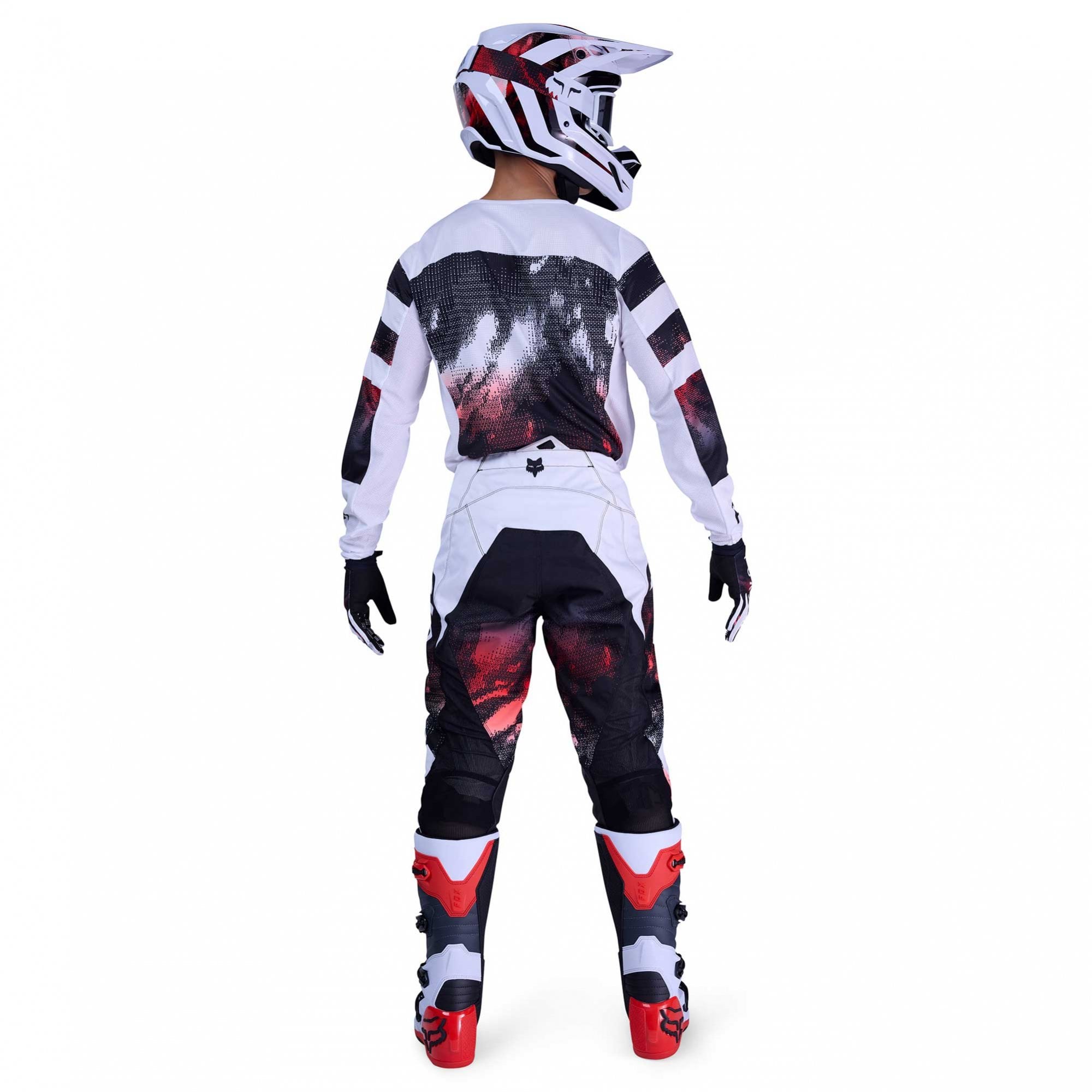 FOX Racing MX Jersey & Pant Kit Deal - 180 KAIROS (White/Fluo Red/Black)