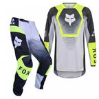 FOX Racing MX Jersey & Pant Kit Deal - 180 COLLECT (Grey/Fluo Yellow/Black)
