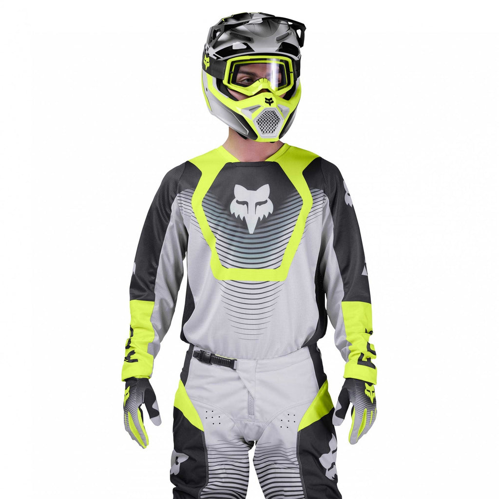 FOX Racing MX Jersey & Pant Kit Deal - 180 COLLECT (Grey/Fluo Yellow/Black)