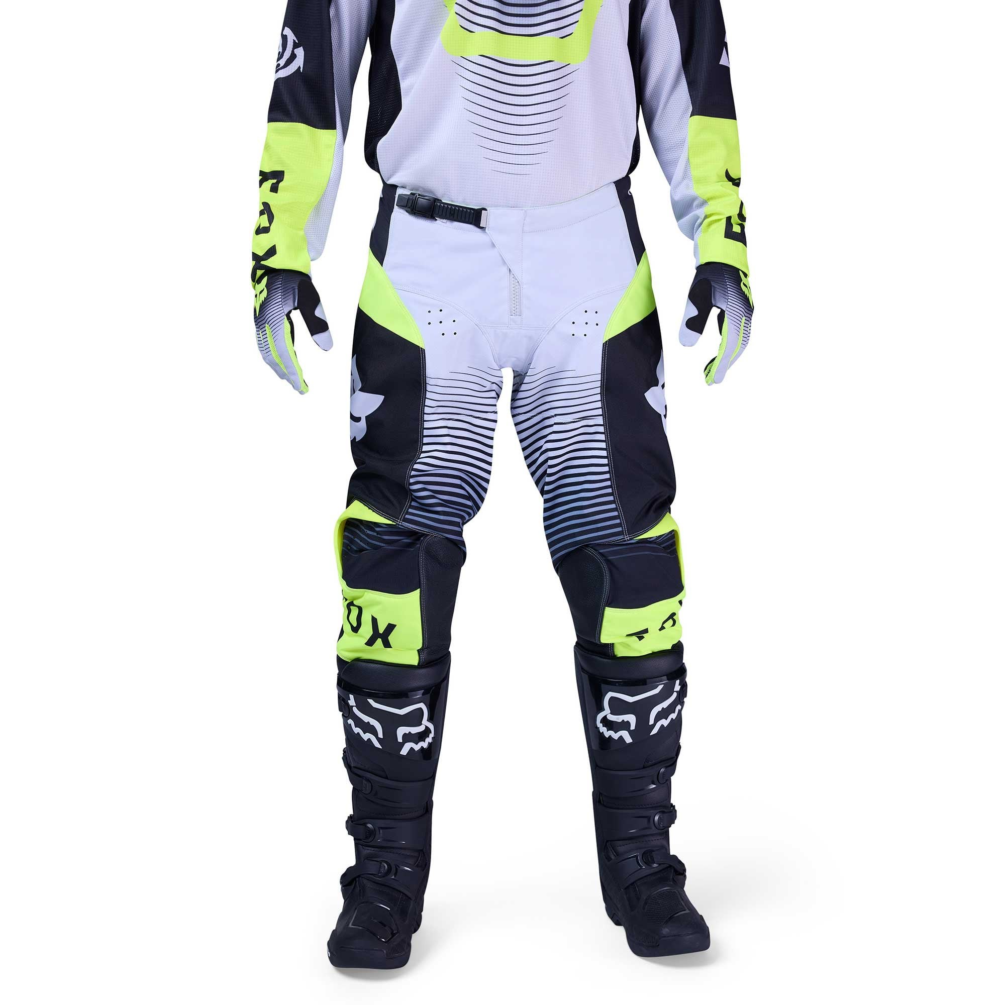 FOX Racing MX Jersey & Pant Kit Deal - 180 COLLECT (Grey/Fluo Yellow/Black)