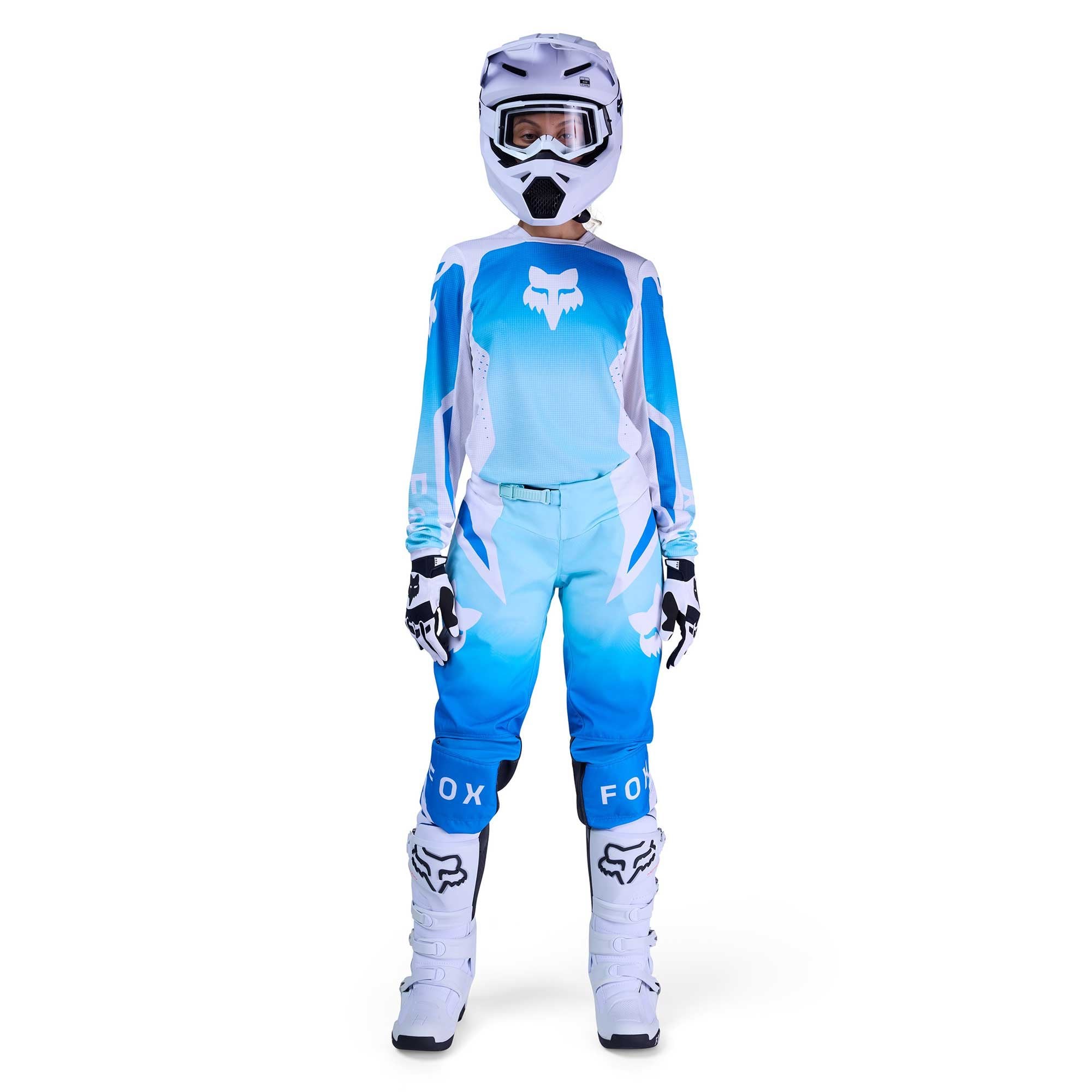 FOX Racing Women's MX Jersey & Pant Kit Deal - 180 SHIELD (White/Blue)