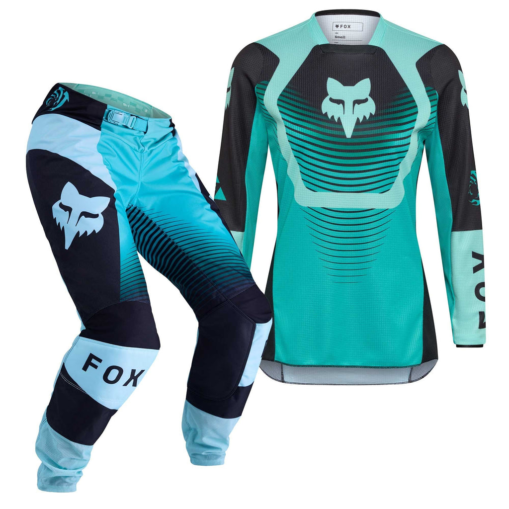 FOX Racing Women's MX Jersey & Pant Kit Deal - 180 COLLECT (Spearmint/Teal/Black)