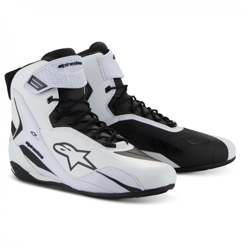 Alpinestars Women's Faster-4 Motorcycle Riding Shoes (White/Black)
