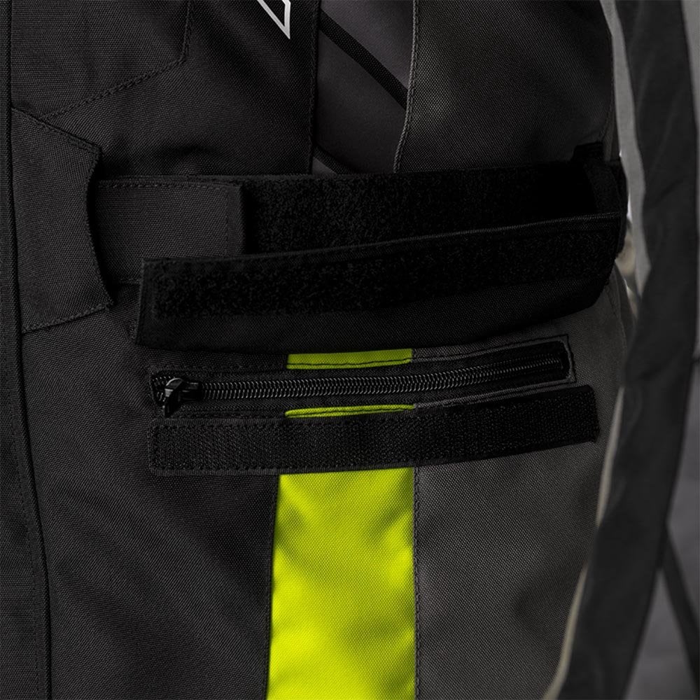 RST Motorcycle Touring Textile Jacket - Alpha 5 CE Waterproof (Black/Flo Yellow)