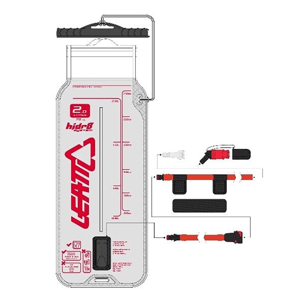Leatt (Spares) Hydration Pack Bladder - Tech 2L w/Tube & Bite Valve