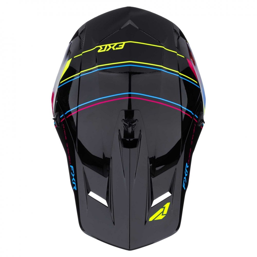 FXR (MX26) Youth Helmet - Clutch (Black/Rave)