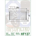 HiFlo Oil Filter - HF137 - SUZUKI DR650 90-19, XF650 97-02, CCM 644 DUAL SPORT, 644 R30