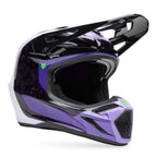 FOX Racing V3 RS Carbon GRID MX | Enduro Helmet (Black/Purple)