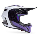 FOX Racing V3 RS Carbon GRID MX | Enduro Helmet (Black/Purple)