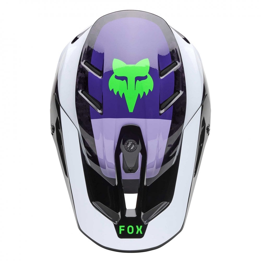 FOX Racing MX | Enduro Helmet - V3 RS Carbon GRID (Black/Purple)