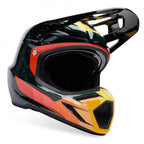 FOX Racing V3 RS Carbon GRID MX | Enduro Helmet (Black/Orange)