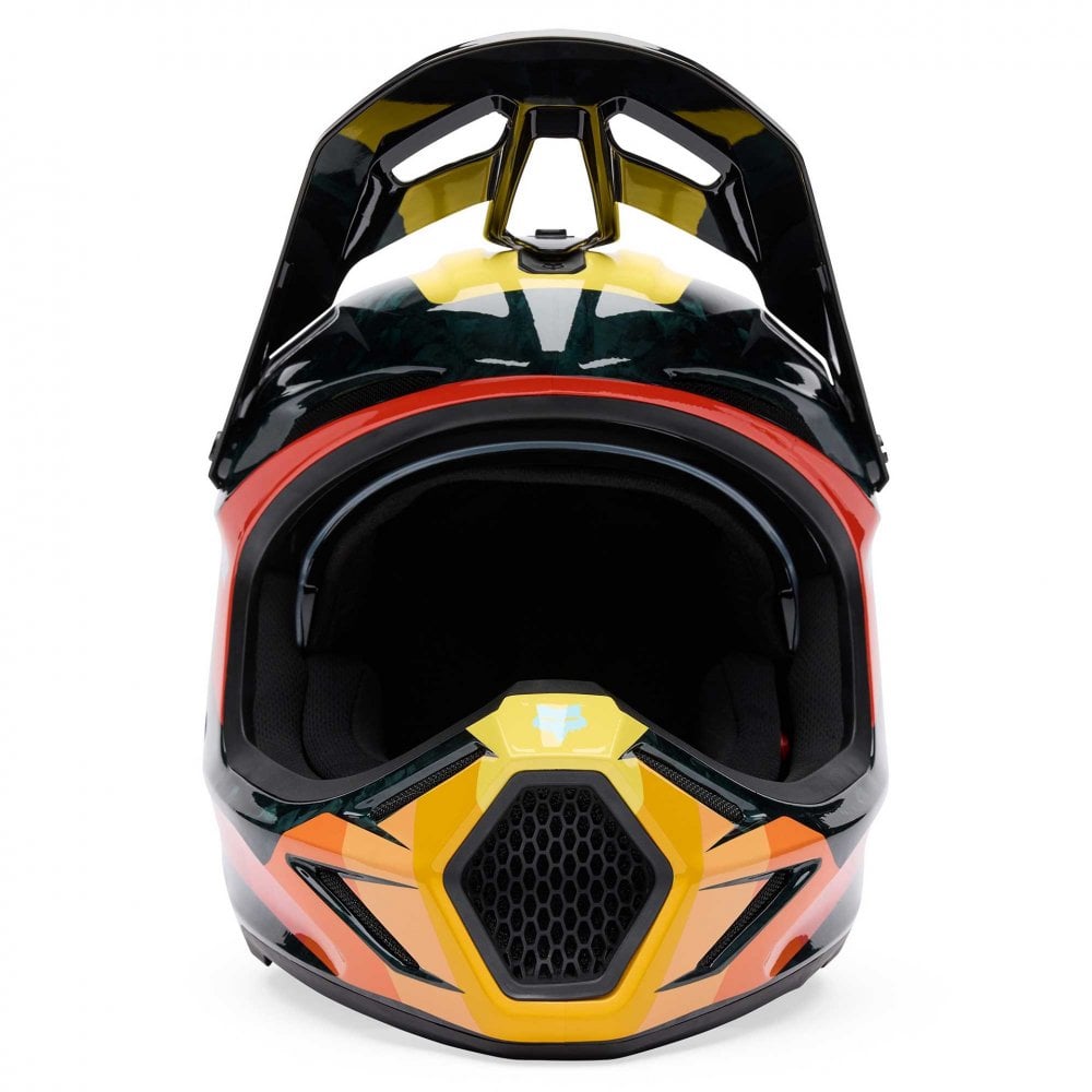 FOX Racing MX | Enduro Helmet - V3 RS Carbon GRID (Black/Orange)
