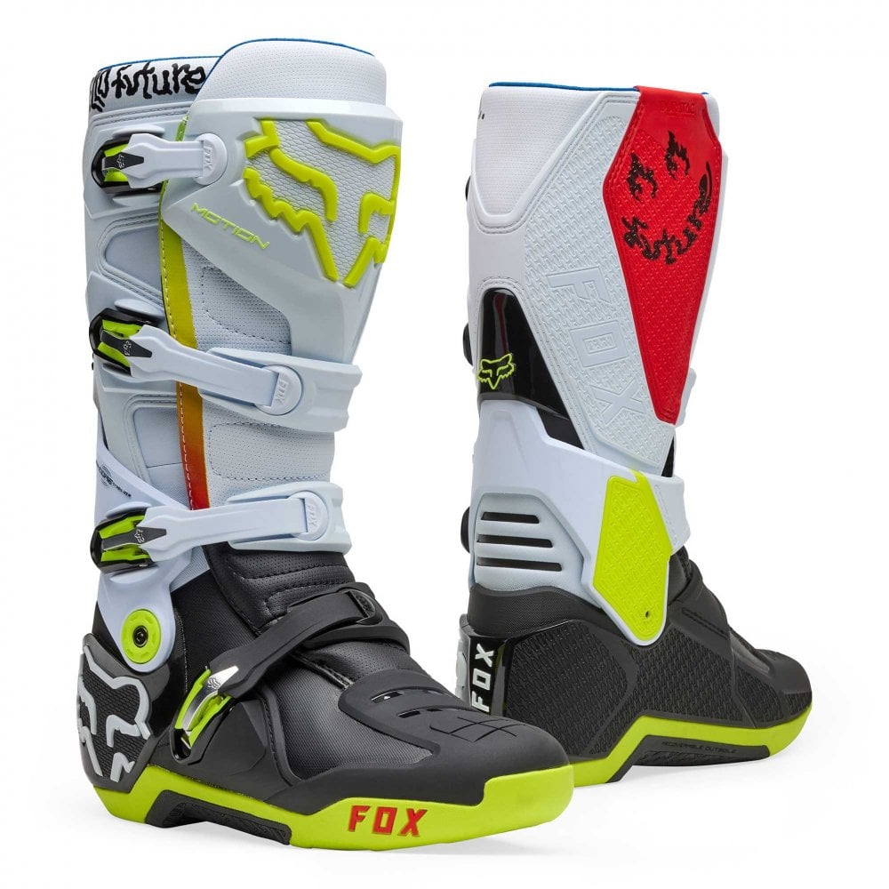 FOX Racing Motocross Boots - Motion HELLO FUTURE (Red/Black/White)