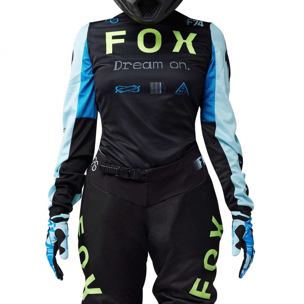 FOX (SALE) Women's MX Jersey & Pant Kit - 180 RACE SPEC (Black/Teal/Blue)