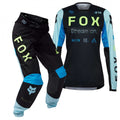 FOX (SALE) Women's MX Jersey & Pant Kit - 180 RACE SPEC (Black/Teal/Blue)