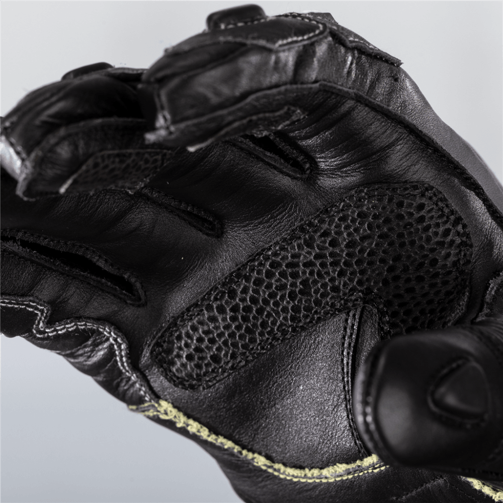 RST Motorcycle Sports Leather Short Gloves - Tractech Evo Short CE (Black/Black)