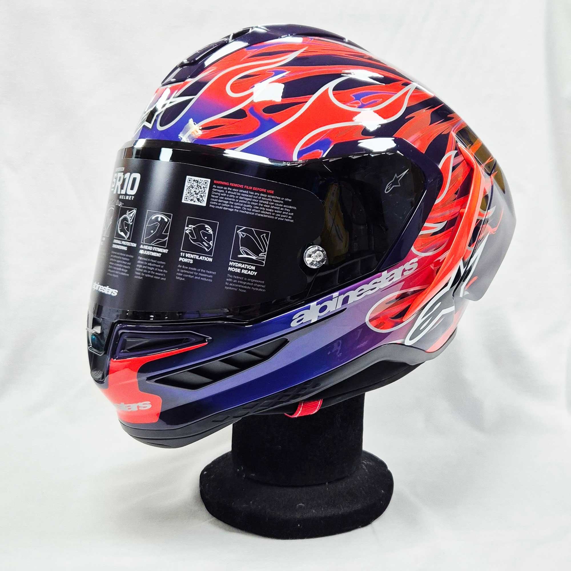 Alpinestars (Limited Edition) Helmet - Supertech R10 FLYTE Jorge martin (Purple/Red/White/Black Gloss)