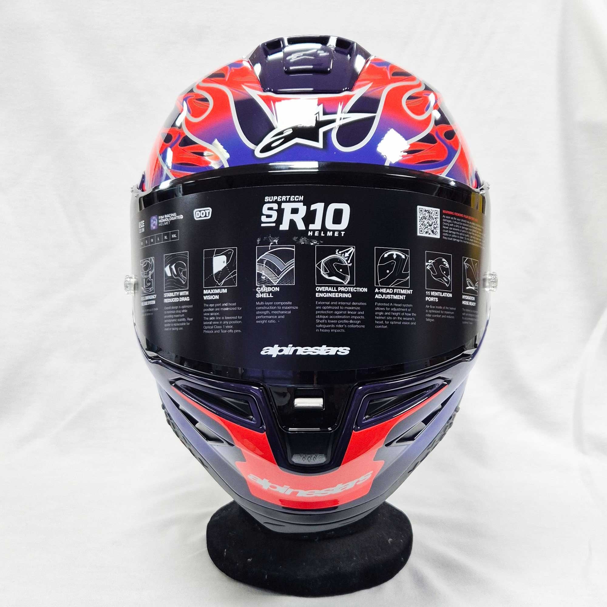 Alpinestars (Limited Edition) Helmet - Supertech R10 FLYTE Jorge martin (Purple/Red/White/Black Gloss)