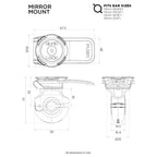 Quad Lock (Mount) - Motorcycle/Scooter Mirror Mount (V2)