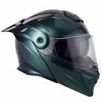 VCAN H276 Gradient Flip Up Motorcycle Helmet (Green/Blue)