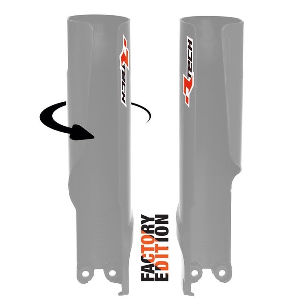 RaceTech - Fork Guards - FULL-WRAP - KTM SX/SXF 125-450 23-27, EXC/EXCF 125-500 24-27, Husqvarna TC/FC 125-450 23-27, TE/FE 125-501 24-27