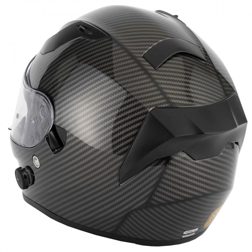 Vcan H128 Blinc Venom FCW Motorcycle Helmet (Carbon) *Inc Bluetooth*