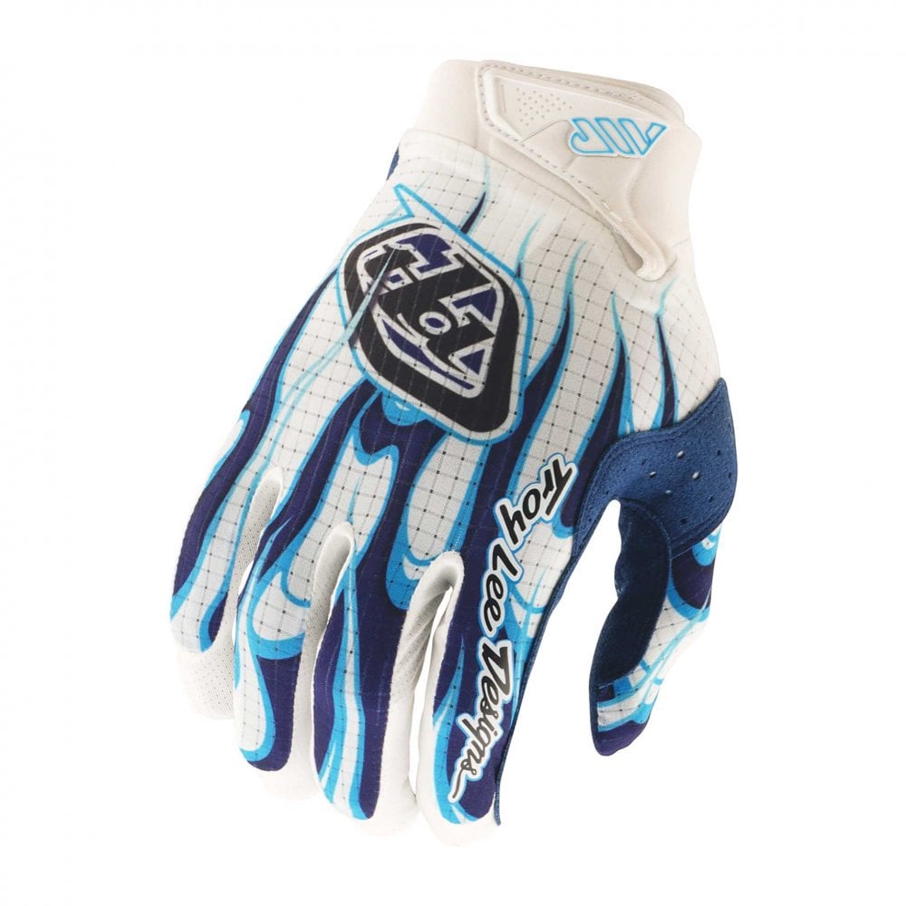 Troy Lee MX | MTB MX Gloves - AIR TORCHED (White/Navy/Blue)