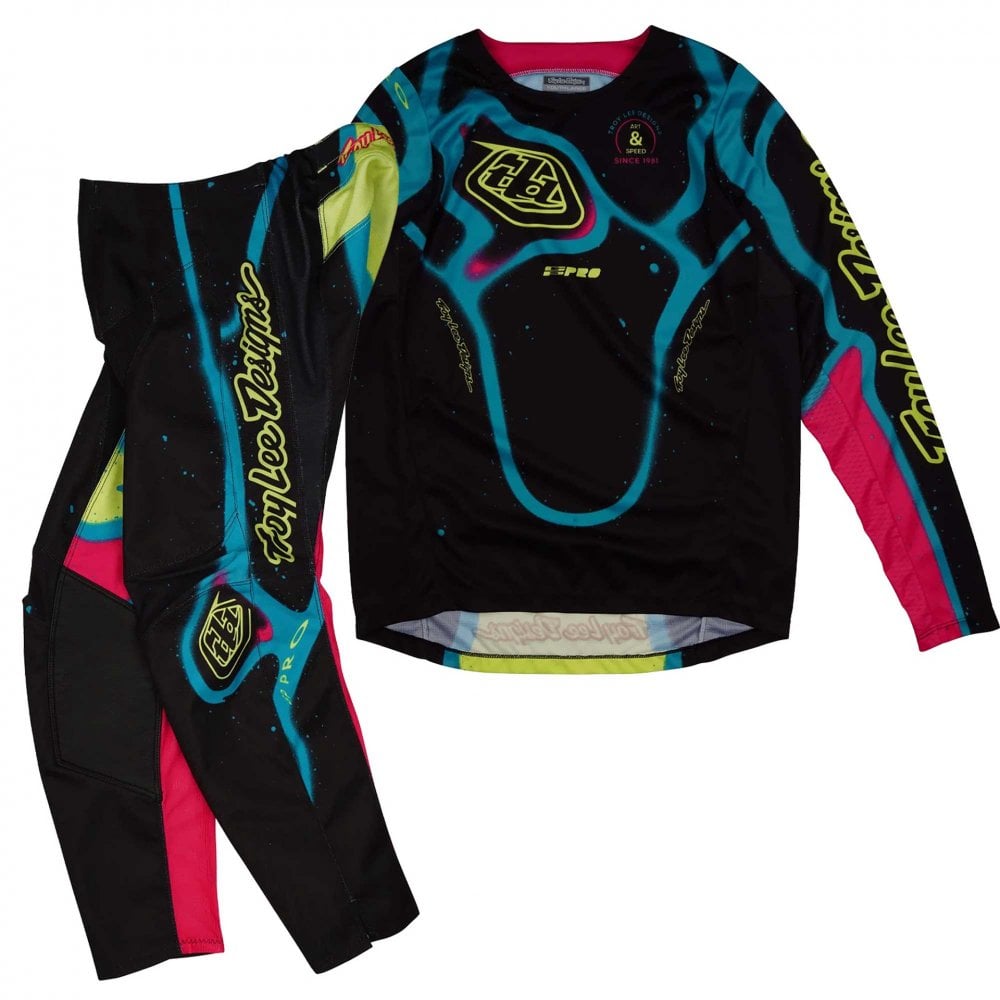 Troy Lee Motocross Kids | Youth Jersey & Pant Kit - GP Pro MEMBRANE (White/Black/Infra Red)