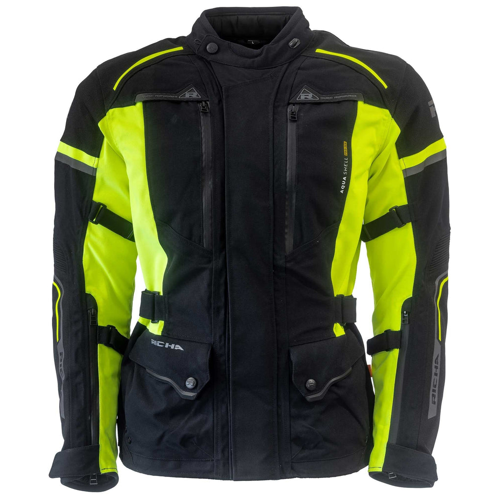 Richa Infinity Prime Laminated Motorcycle Jacket (Black/Fluo Yellow)