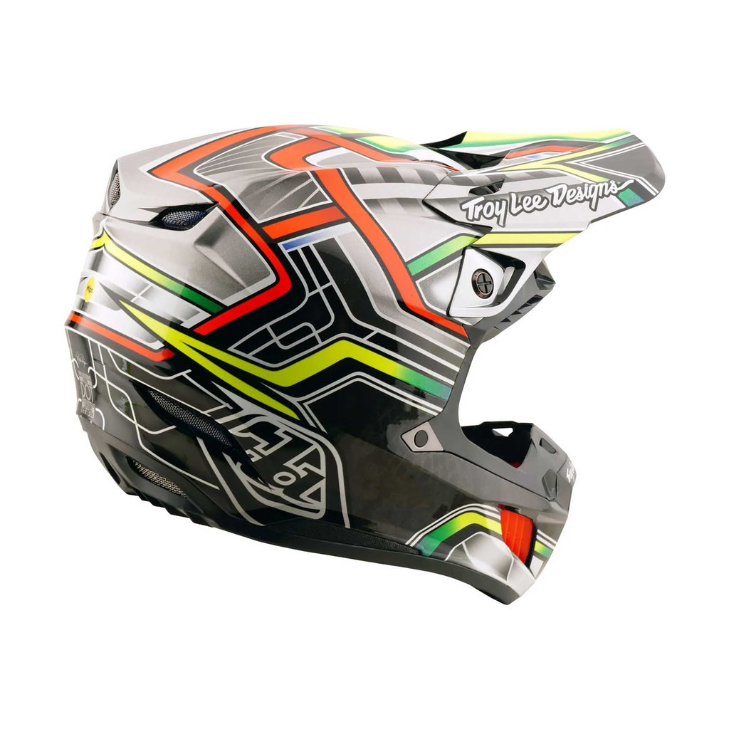 Troy Lee Motocross Helmet - SE5 Composite MIPS - LOWRIDER (Grey/Yellow/Orange)