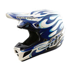 Troy Lee Motocross Helmet - SE5 Composite MIPS - TORCHED (Blue/White/Silver)