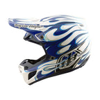 Troy Lee Motocross Helmet - SE5 Composite MIPS - TORCHED (Blue/White/Silver)