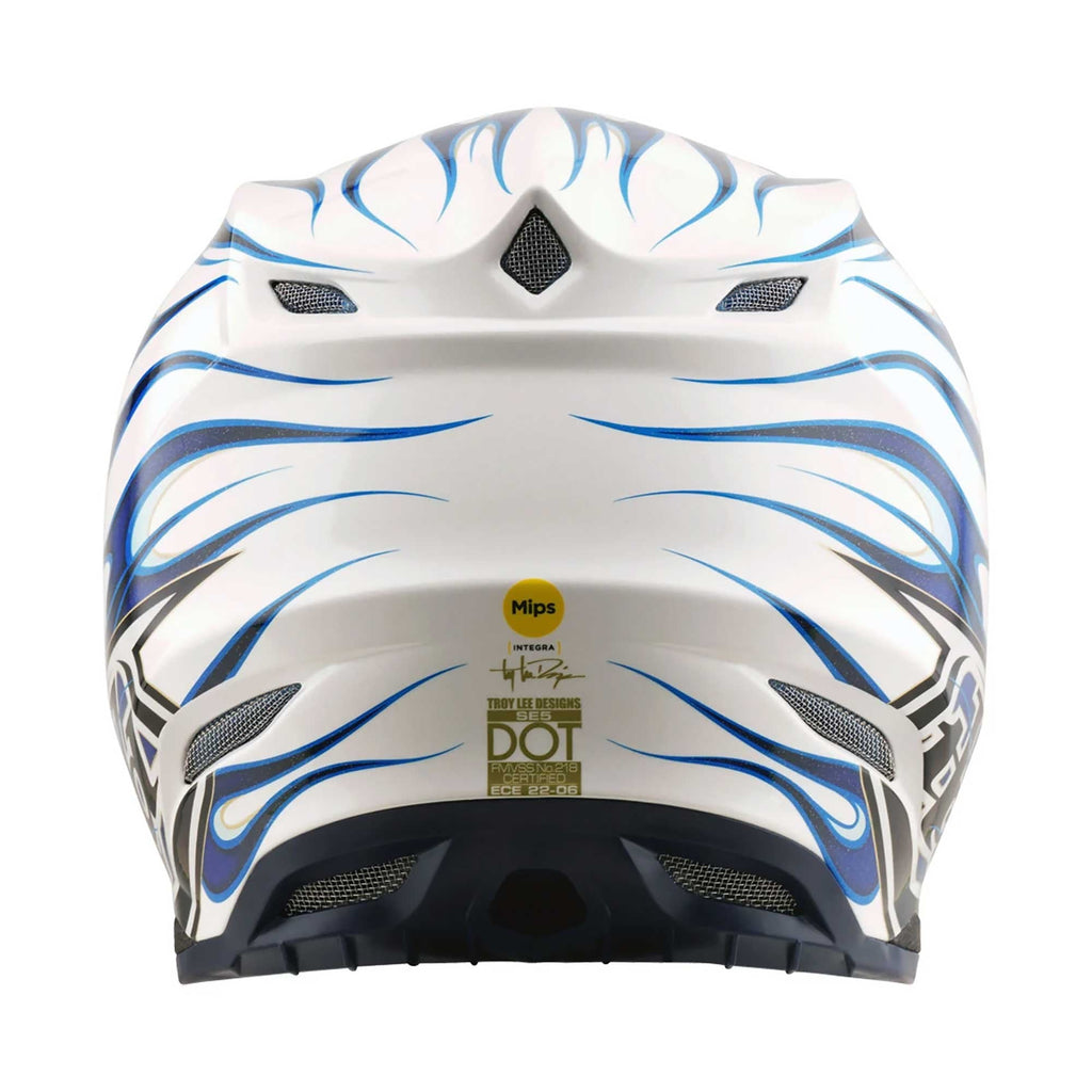 Troy Lee Motocross Helmet - SE5 Composite MIPS - TORCHED (Blue/White/Silver)
