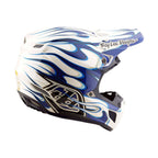 Troy Lee Motocross Helmet - SE5 Composite MIPS - TORCHED (Blue/White/Silver)