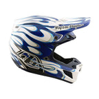 Troy Lee Motocross Helmet - SE5 Composite MIPS - TORCHED (Blue/White/Silver)