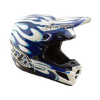 Troy Lee Motocross Helmet - SE5 Composite MIPS - TORCHED (Blue/White/Silver)