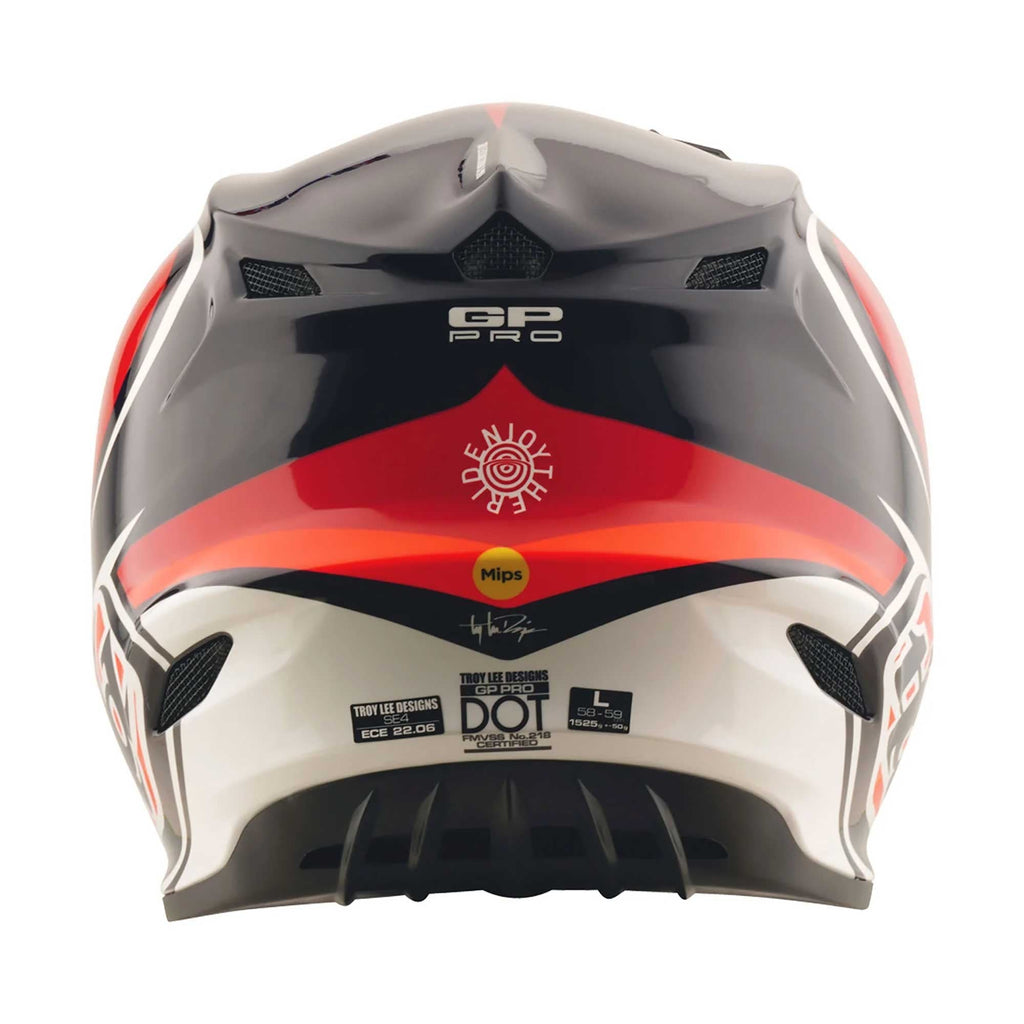 Troy Lee Motocross Youth Helmet - GP Pro MIPS CROSSOVER (Black/White/Red)