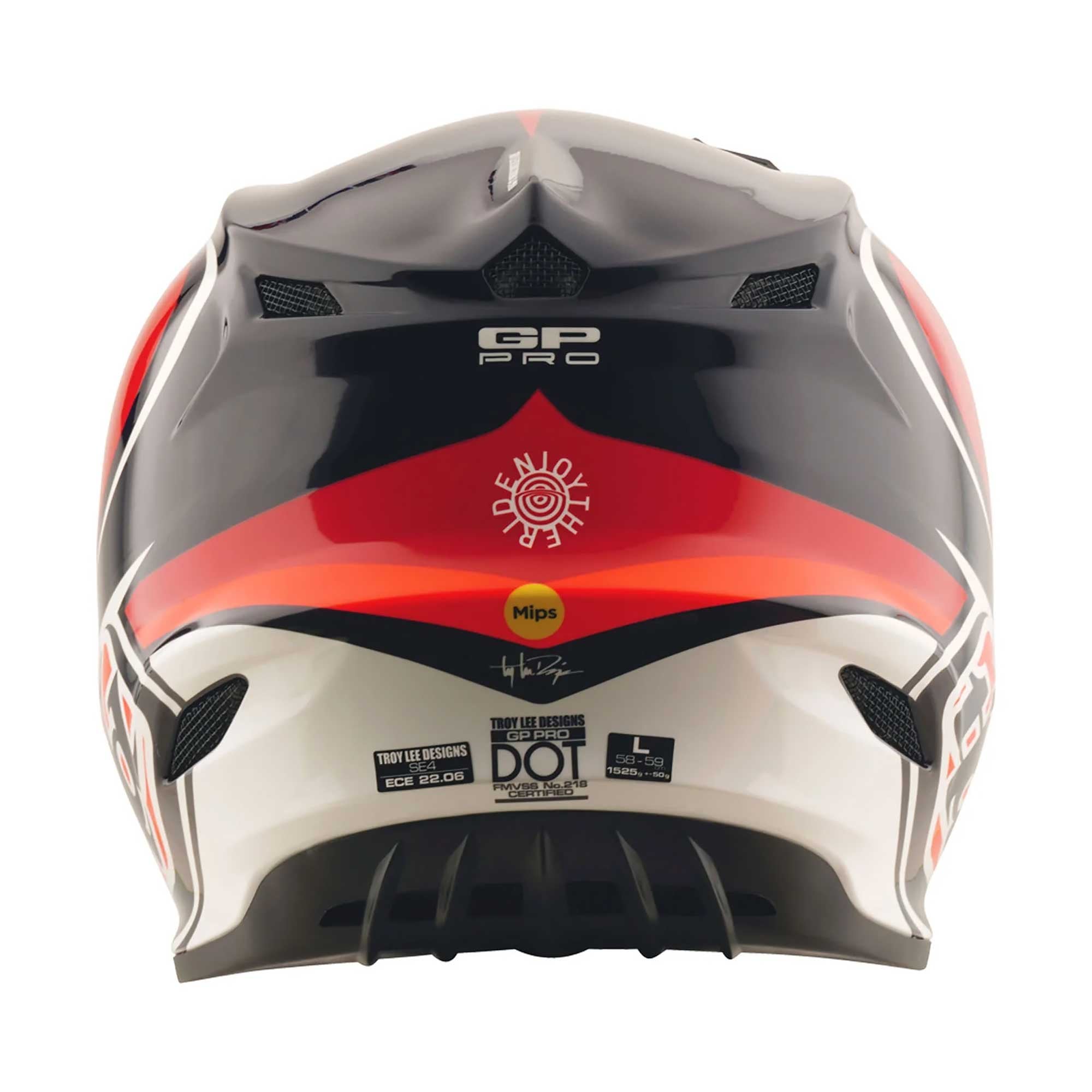 Troy Lee Motocross Youth Helmet - GP Pro MIPS CROSSOVER (Black/White/Red)