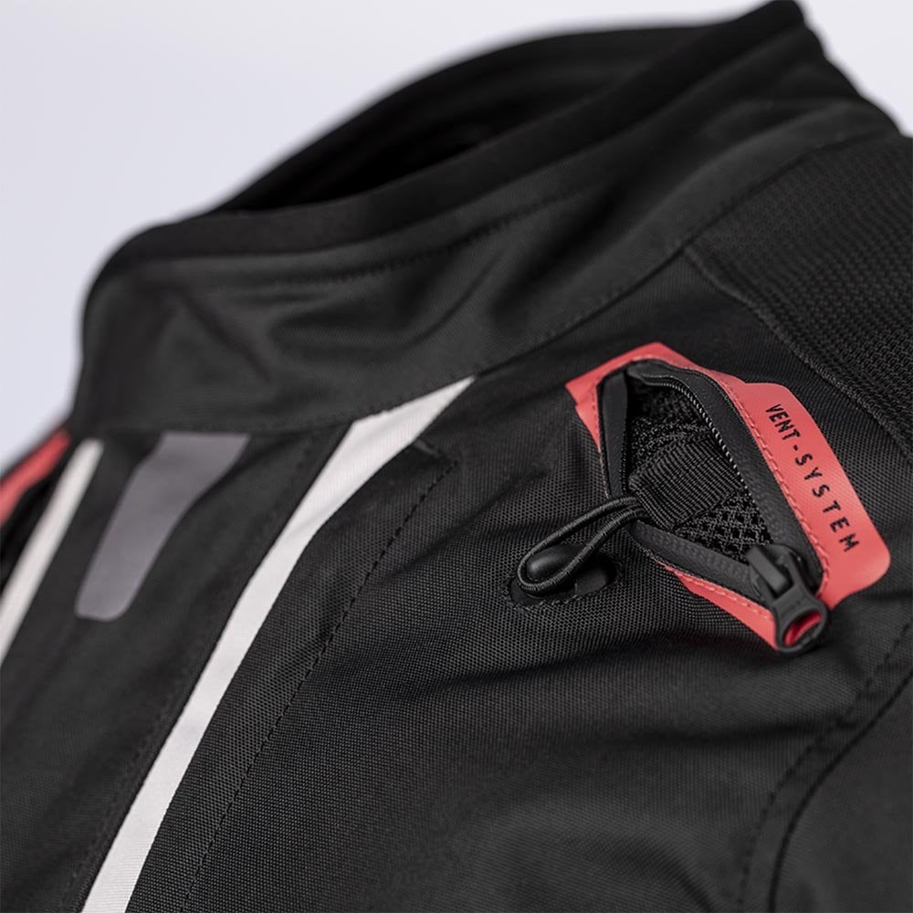 RST (SALE) Motorcycle Adventure Touring Textile Jacket - Endurance CE AA (Black/Silver/Red)