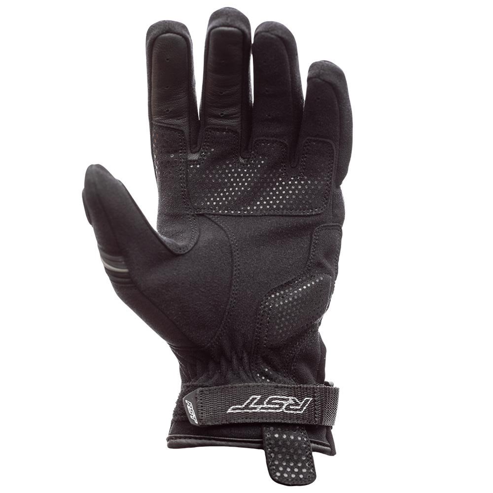 RST Motorcycle Touring Leather Short Glovess - Adventure X  CE (Black / Black)