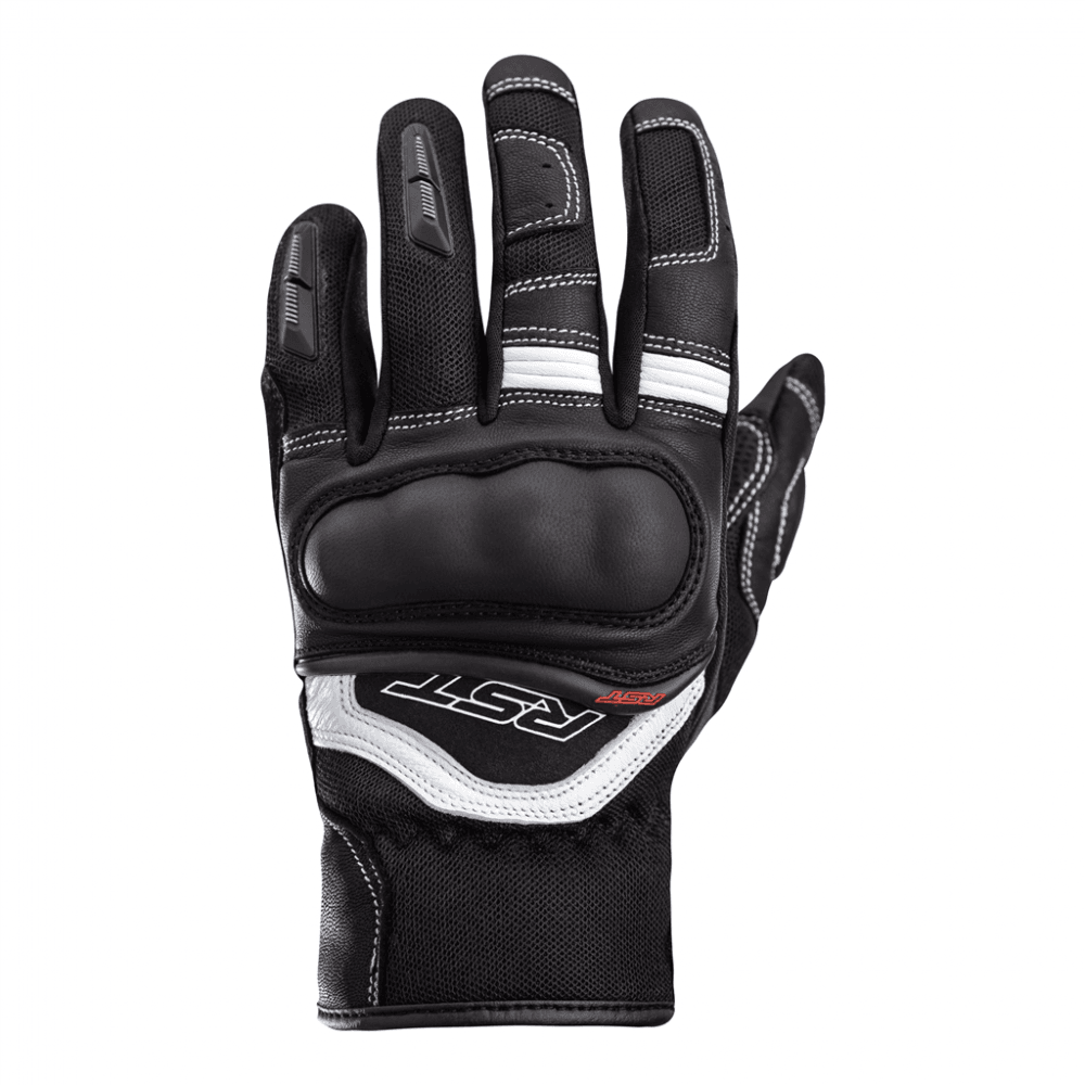 RST Motorcycle Vented Short Gloves - Urban Air 3 Mesh (Black / White)