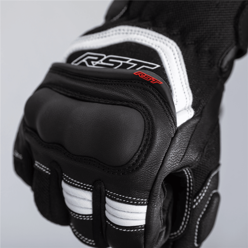 RST Motorcycle Vented Short Gloves - Urban Air 3 Mesh (Black / White)