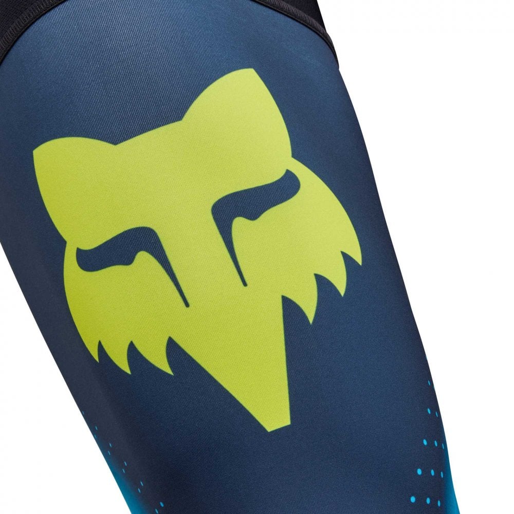 FOX (SALE) MX Socks - FLEXAIR Knee Brace (Black/Blue/Fluo Yellow)