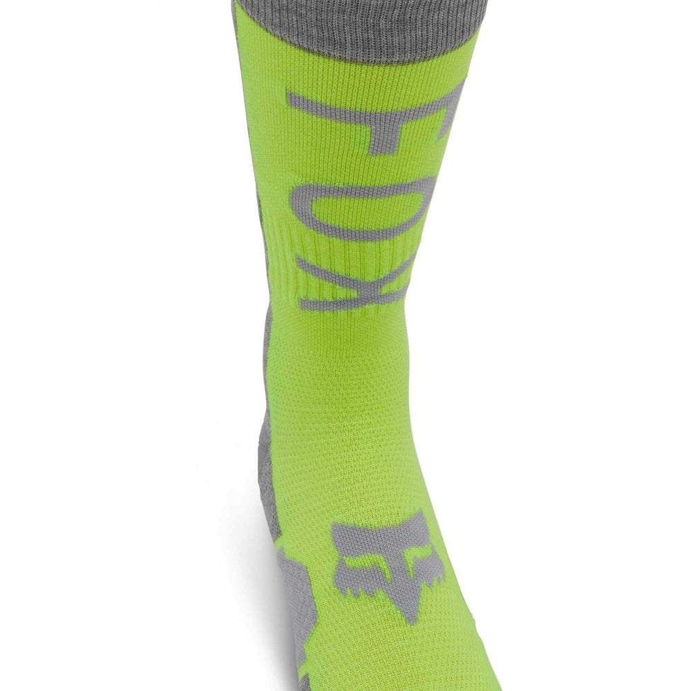 FOX (SALE) MX Socks - 360 Divider (Grey/Yellow)