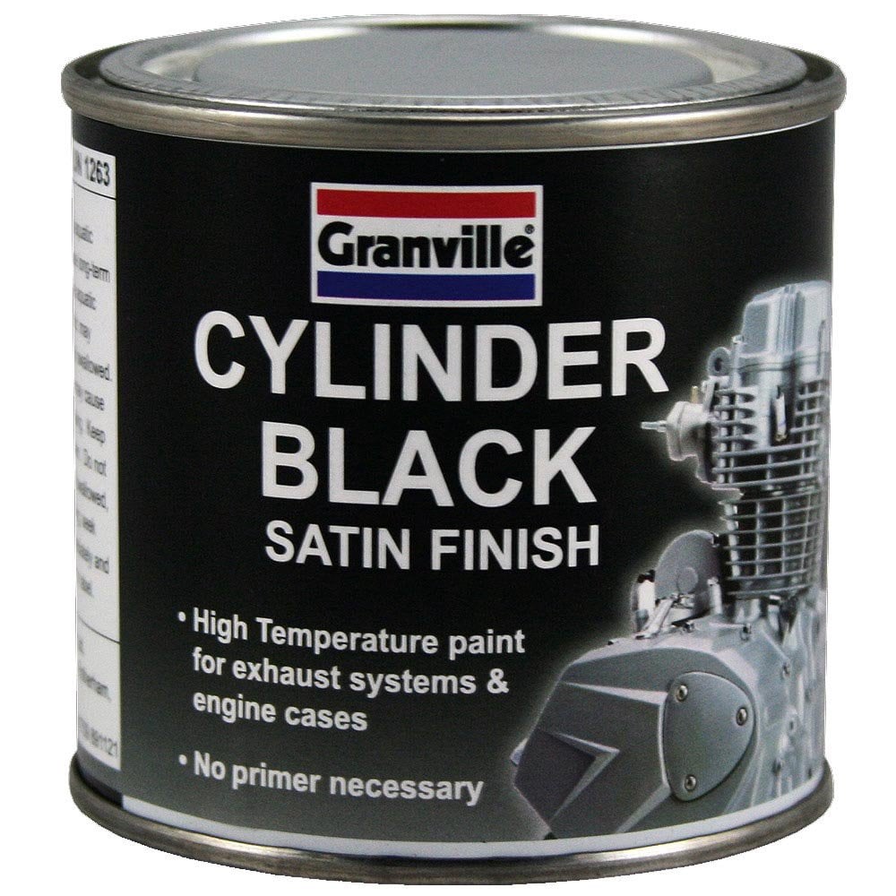 Granville - Cylinder Black High Heat Resistant Paint - 100ml (Black)
