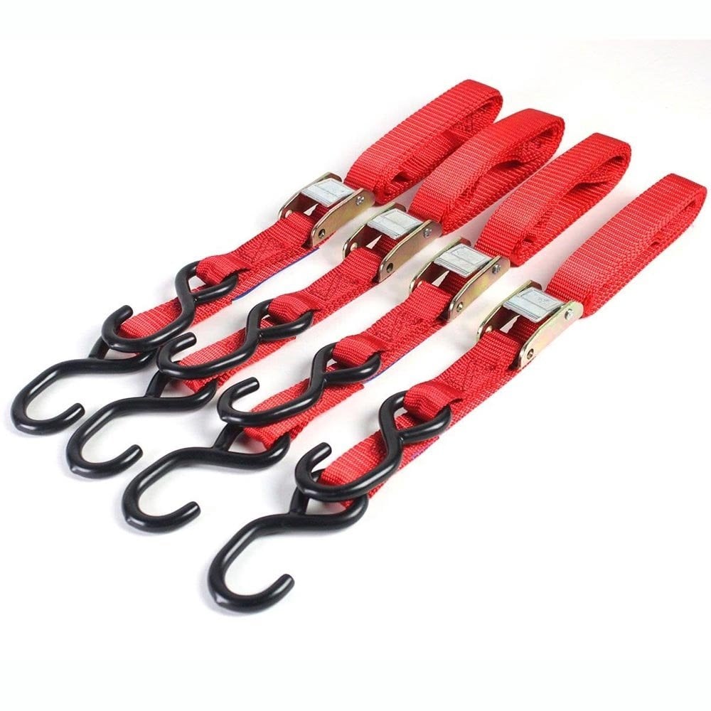 Bike It - Tiedown - Autolock - x4 - Red (1.8m x 25mm)