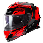 LS2 (SALE) Helmet - FF800 Storm 2 Tracker ECE22.06 (Black/Red (Gloss)